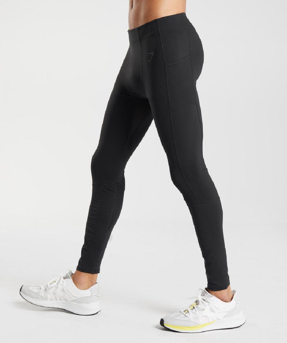 Legginsy Męskie Gymshark Control Baselayer Czarne | PL 4092VRW